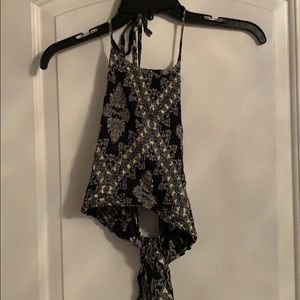 Open back crop top